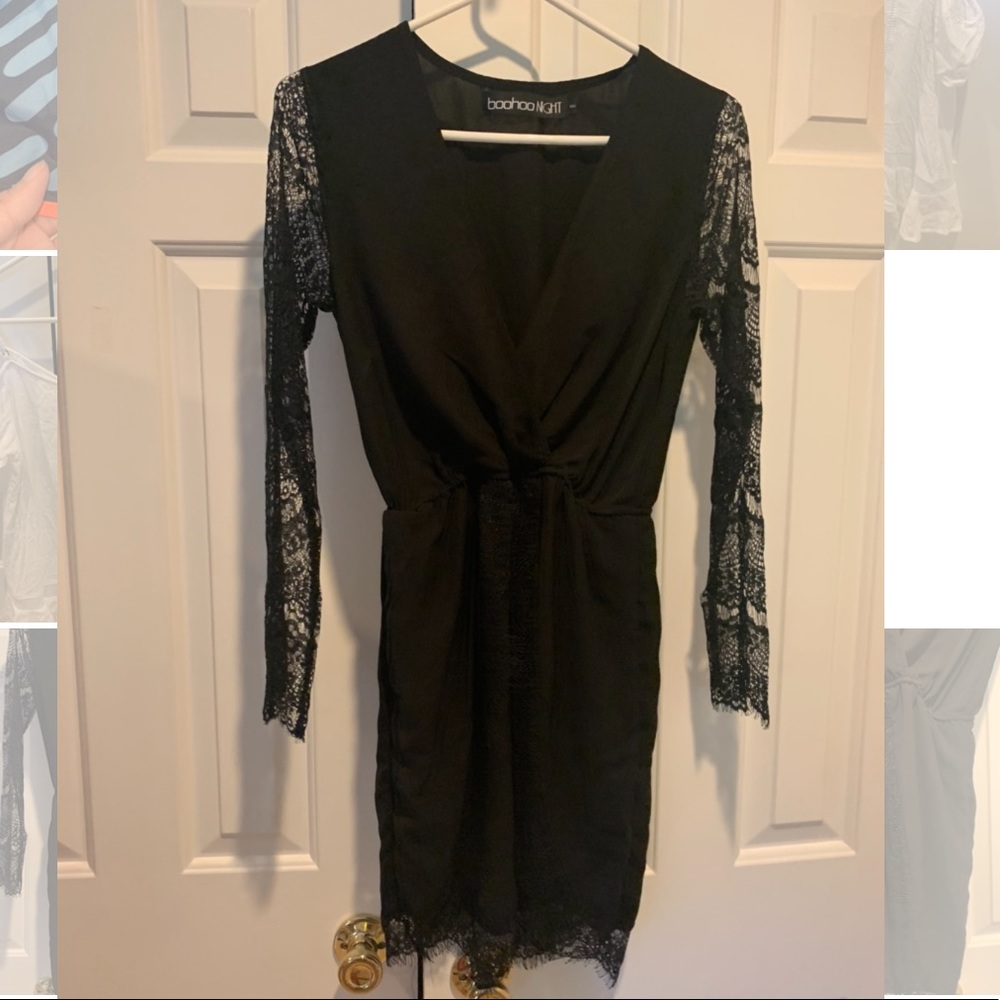 Black blousy dress